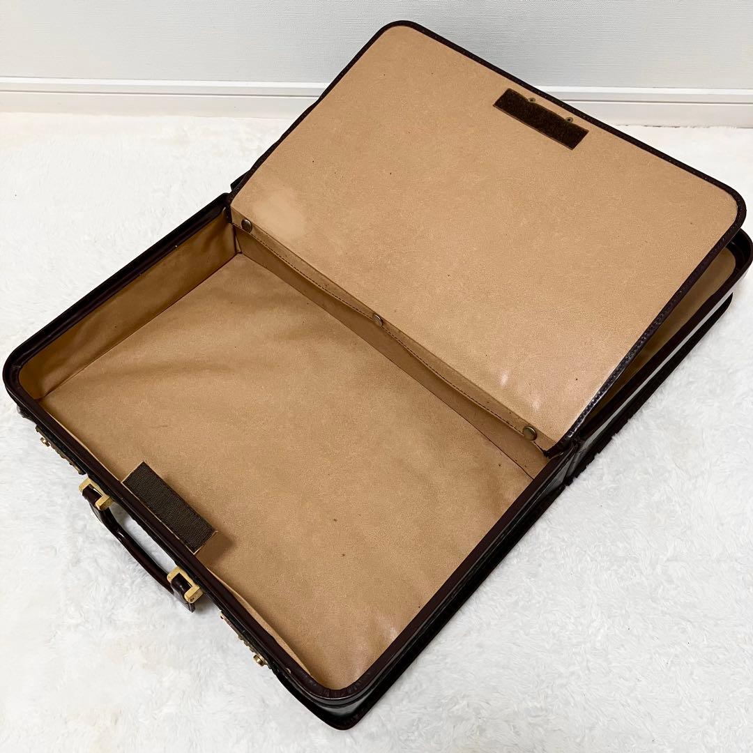 極希少 イタリア製 レザー トランク アンティーク アタッシュケース