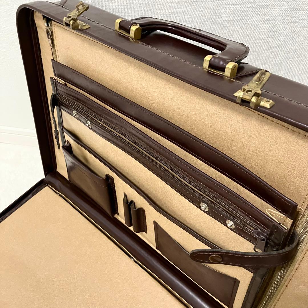極希少 イタリア製 レザー トランク アンティーク アタッシュケース