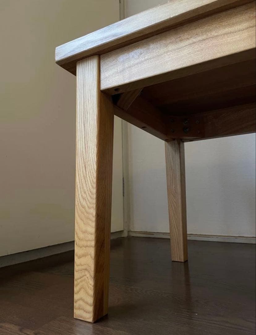 終売品 MUJI 無印良品 タモ材 木製ローテーブル