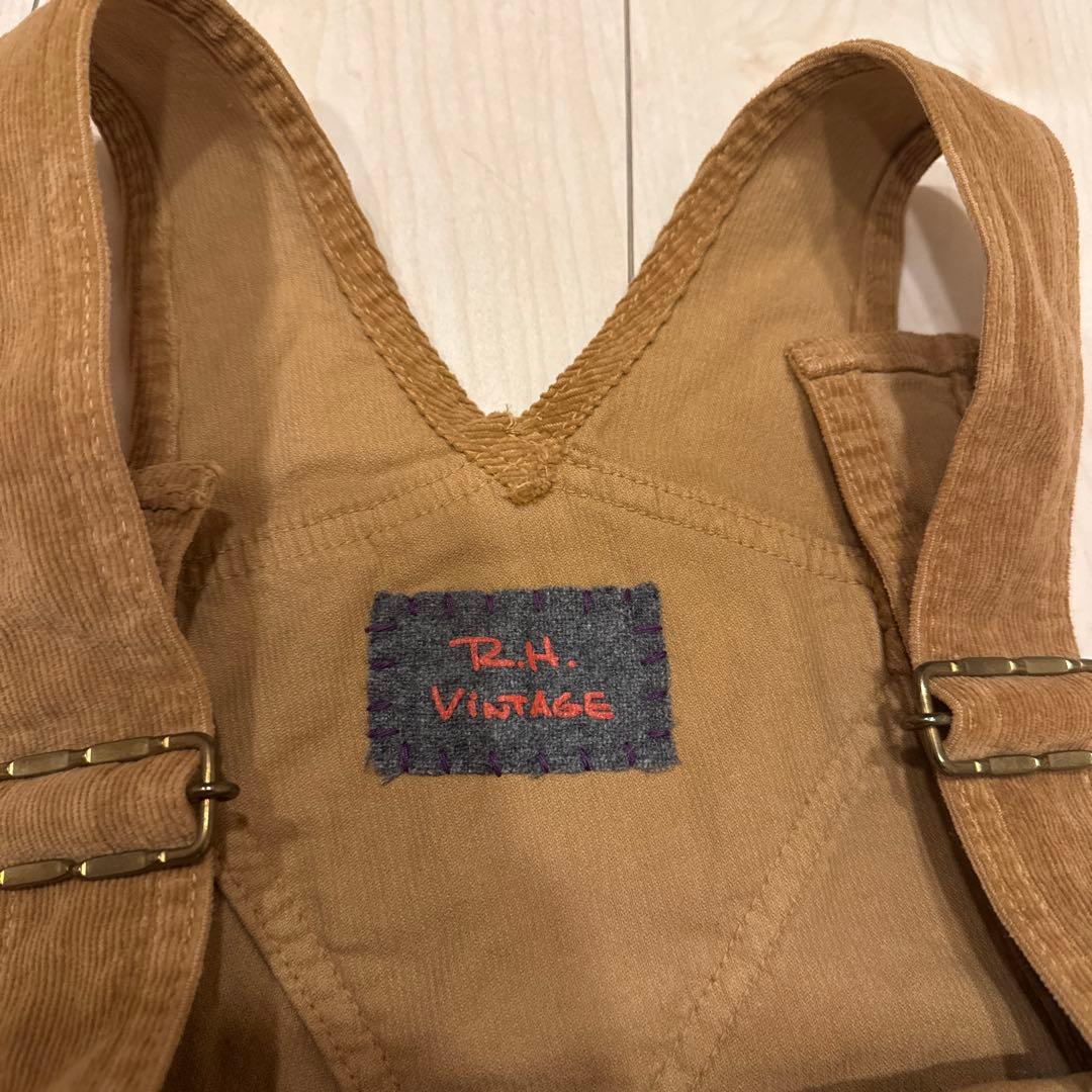 R.H. VINTAGE ブラウン コーデュロイ　サロペット