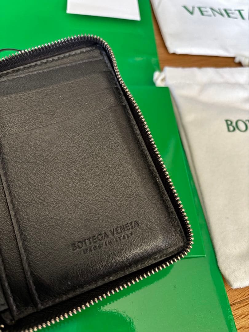 BOTTEGA VENETA 二つ折り財布 ブラック ボッテガ べネタ 訳あり