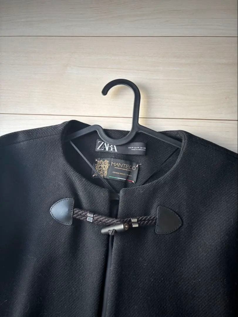 【新品 未使用】ZARA ケープコート Manteco製 ポンチョ トグルボタン