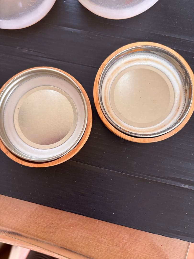 未使用ビンテージ❣️旧イマン ダイアナローズ ガラス木蓋キャニスター５個訳有特価