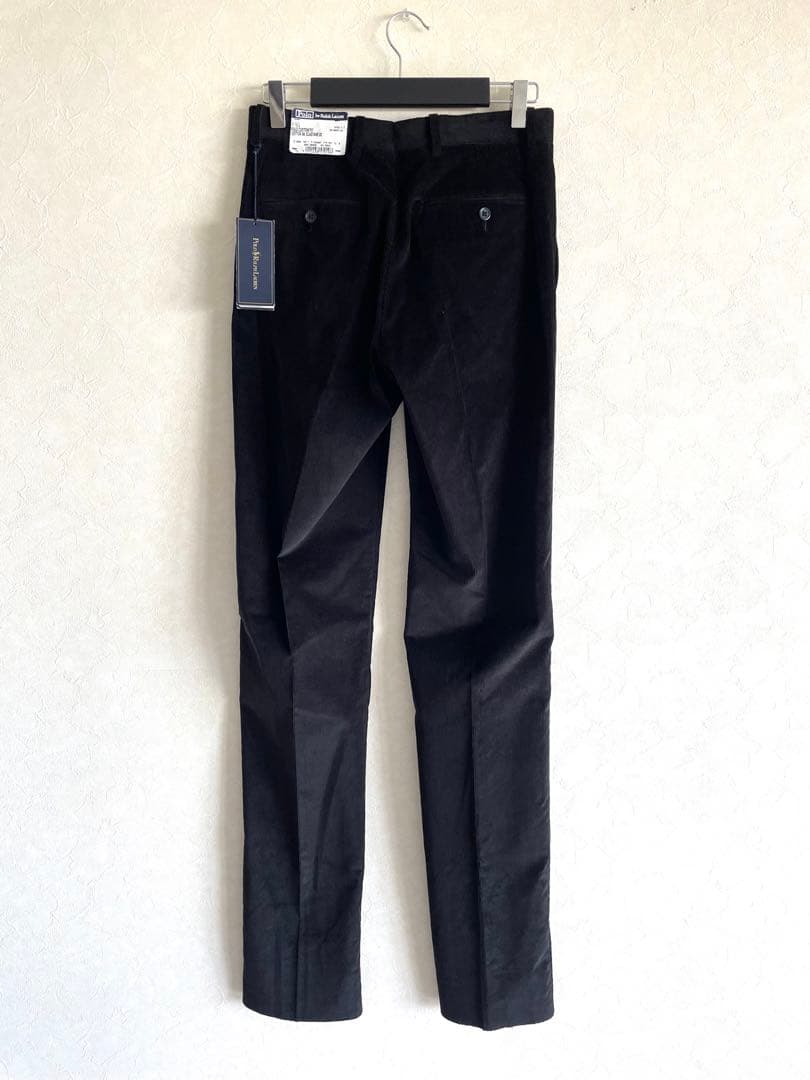 新品タグ付き RALPH LAURENコーデュロイパンツ　ブラック　イタリア製