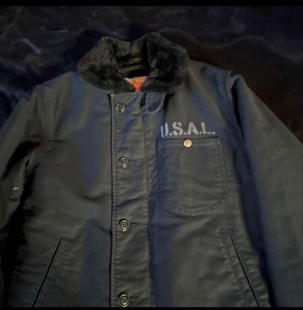 【美品】ALPHA x Lee N-1 デッキジャケット 黒【M】