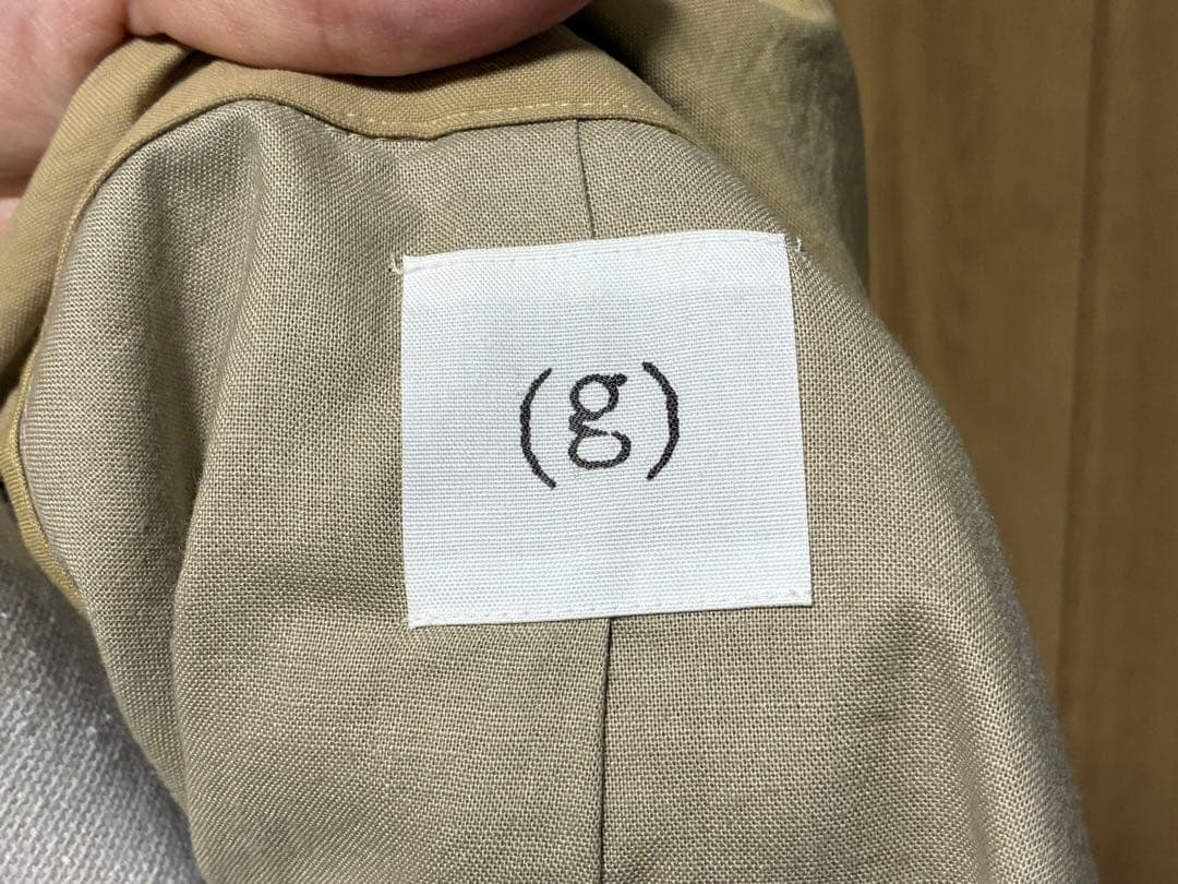 ベージュ ロングコート シャツカラー