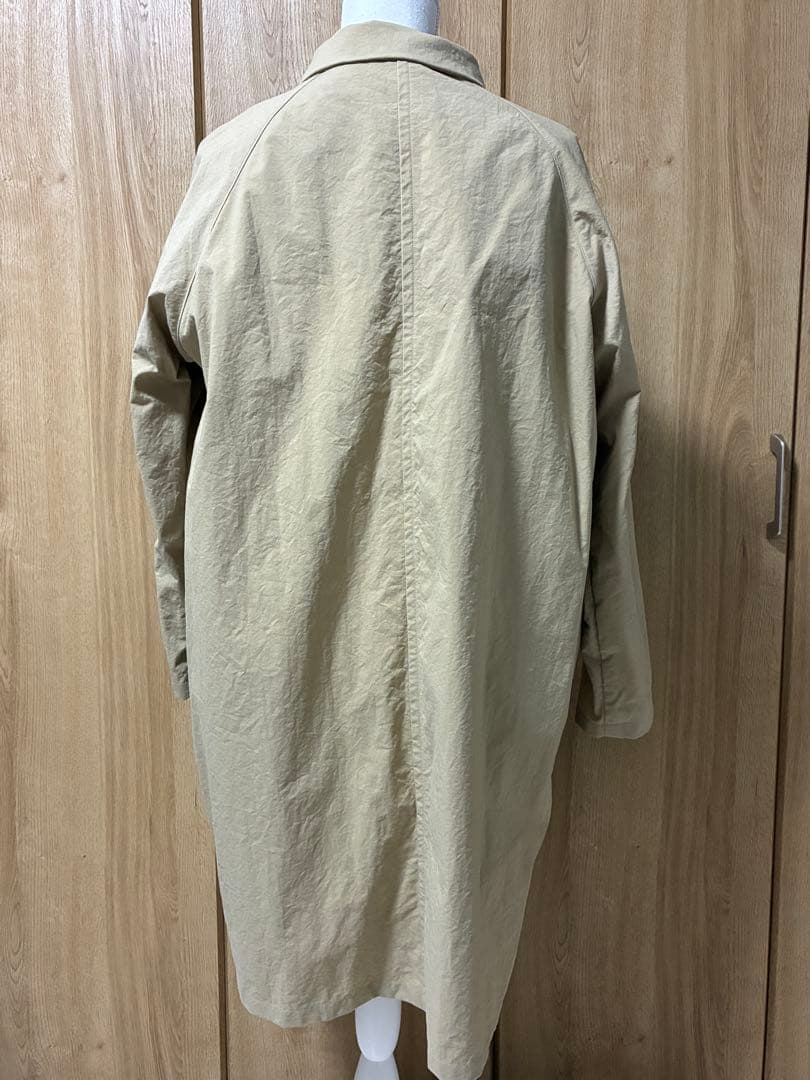 ベージュ ロングコート シャツカラー