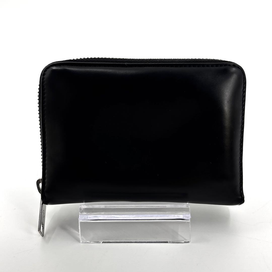 美品】Margiela　メゾンマルジェラ レザー ラウンドファスナー 財布　黒