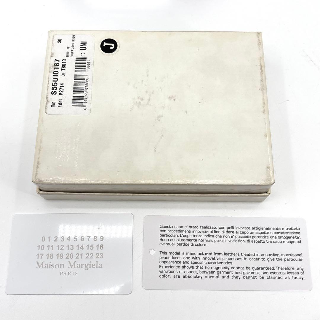 美品】Margiela　メゾンマルジェラ レザー ラウンドファスナー 財布　黒