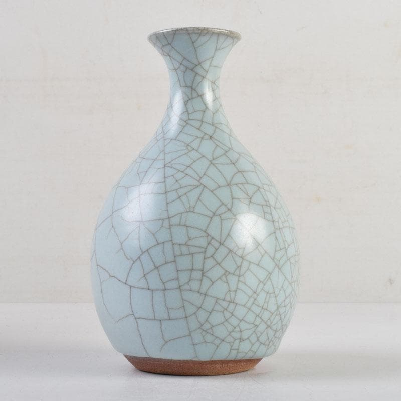 人間国宝　弓野窯　中島宏造　青磁　徳利　共箱　V　9154