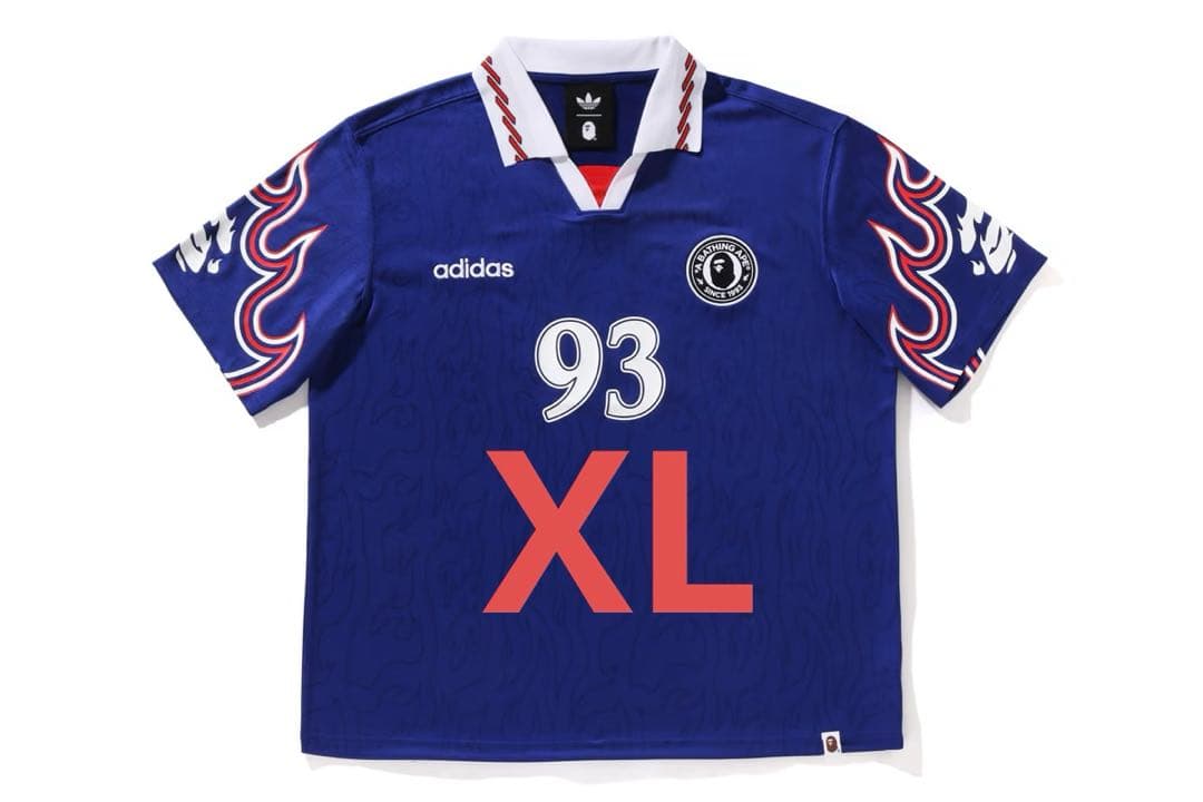 A BATHING APE × adidas Flame Jersey Blue