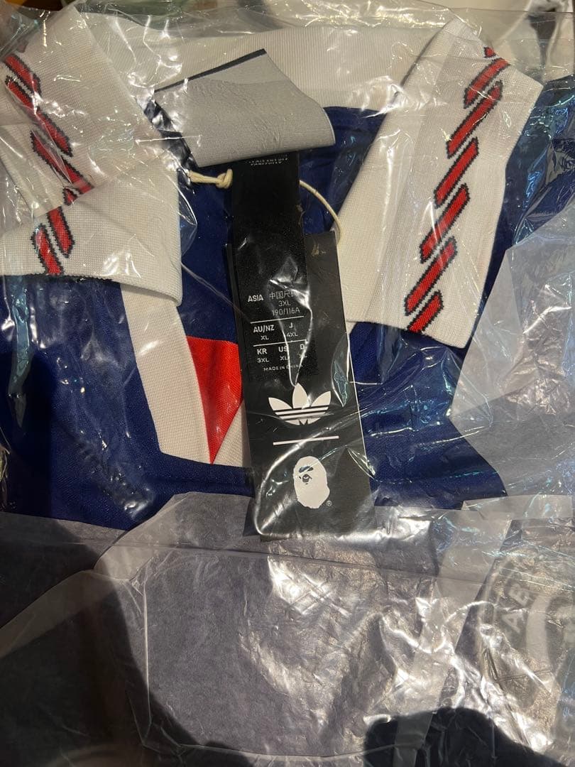 A BATHING APE × adidas Flame Jersey Blue