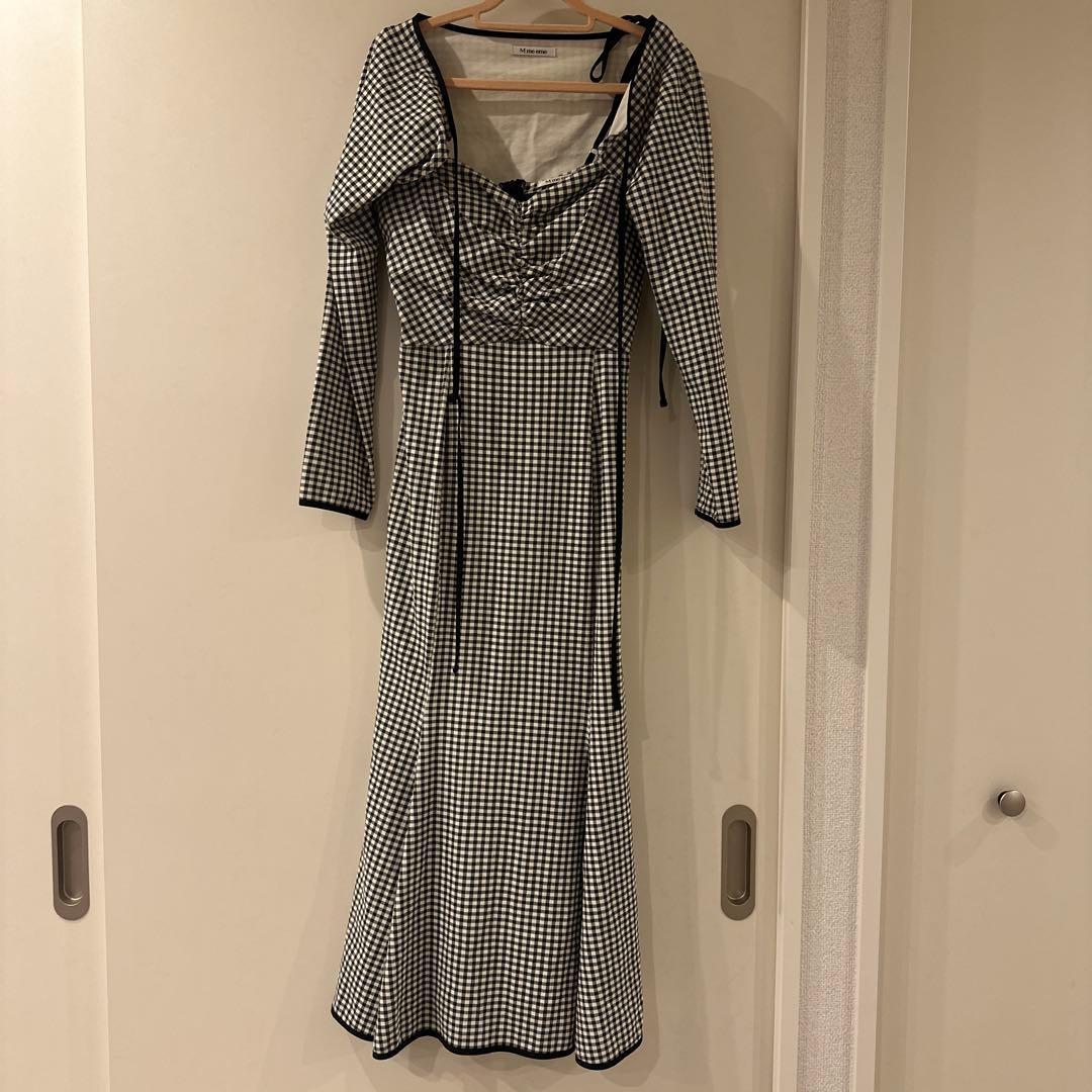 エムミーエメ mmeeme ギンガムチェック アンサンブル ロング ワンピース