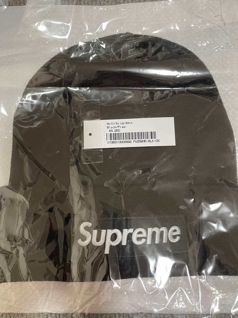 25AW Supreme×NewEra Box Logo Beanie ブラック