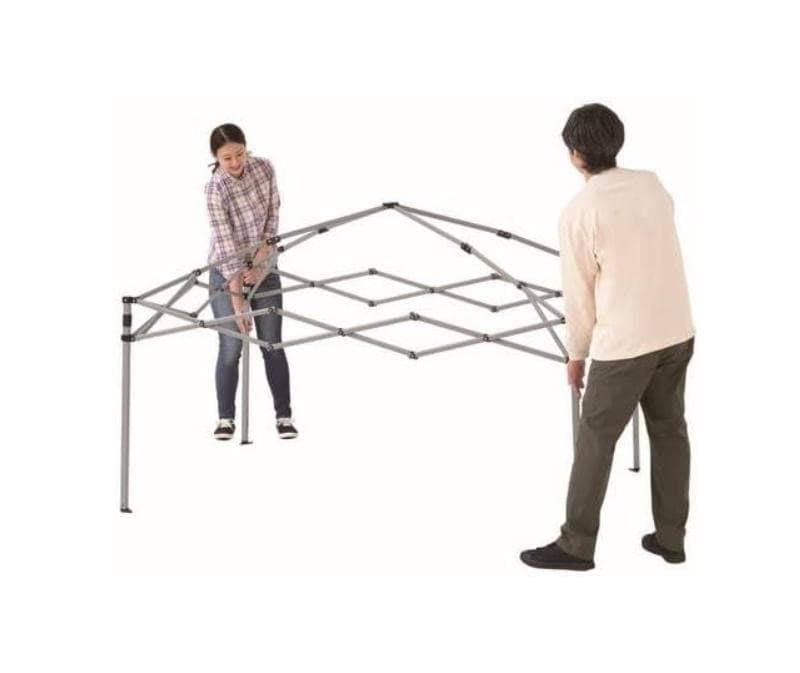 【未開封】組立てらくらくタープ 190×130 ベージュ DCM アウトドア