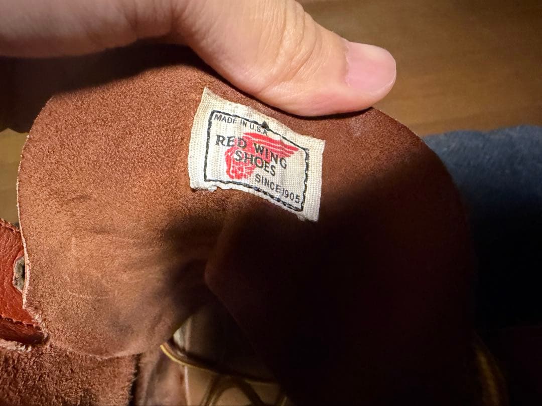 80's REDWING 957 8 2Eヴィンテージ プリント羽タグ