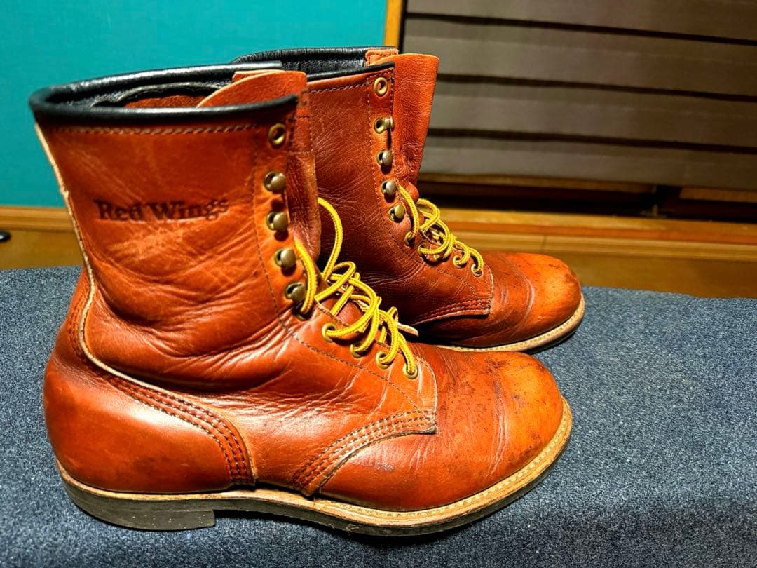 80's REDWING 957 8 2Eヴィンテージ プリント羽タグ