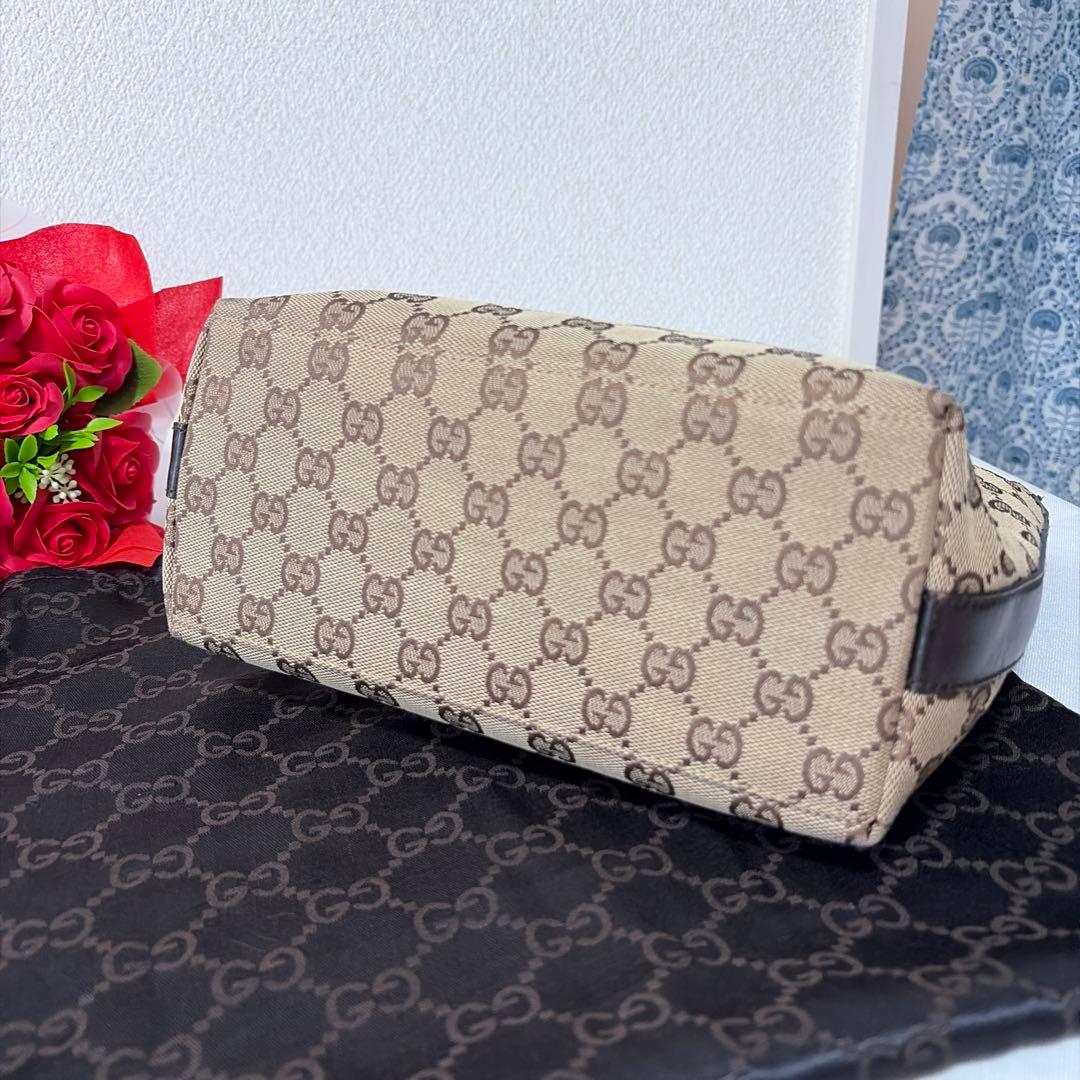 GUCCI グッチ GG柄 キャンパス×レザー ワンショルダーバッグ