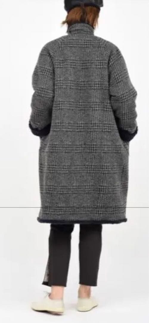 45R シェットランドニットとボアのコート