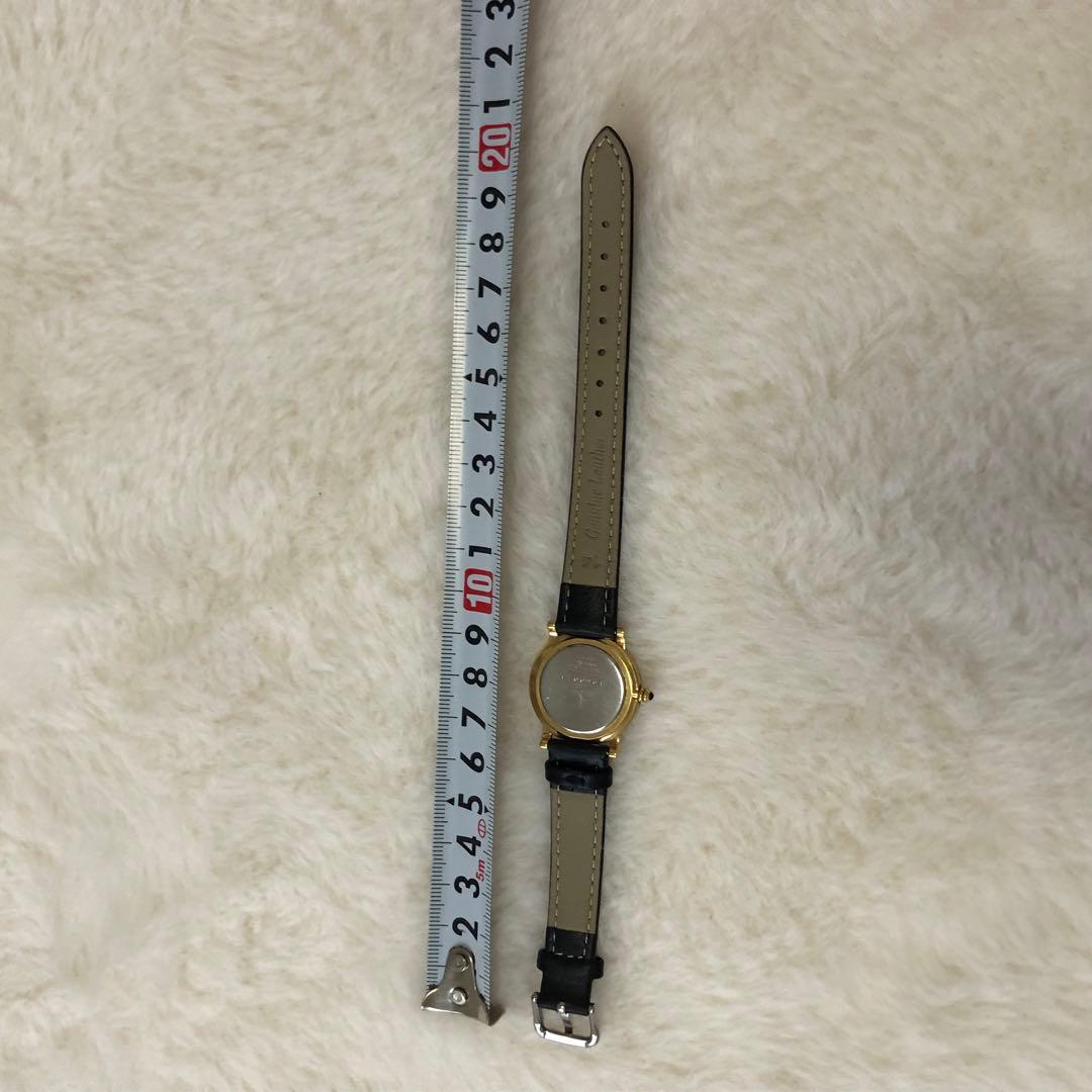 【美品】イヴ・サンローラン　ラウンド　腕時計　ベルト新品　ゴールド