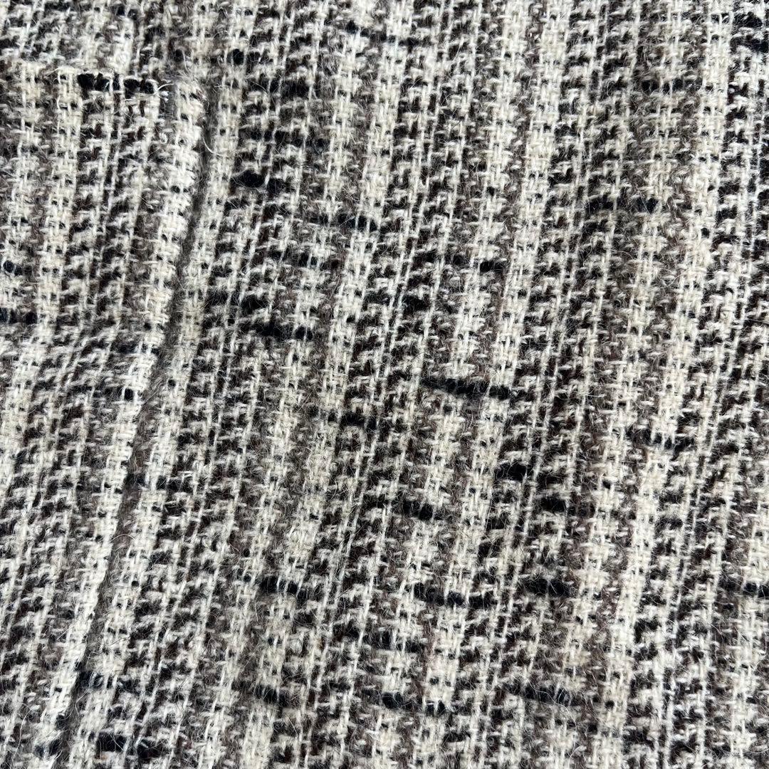 【Christian Dior】 ツイードジャケット L テーラード アルパカ混