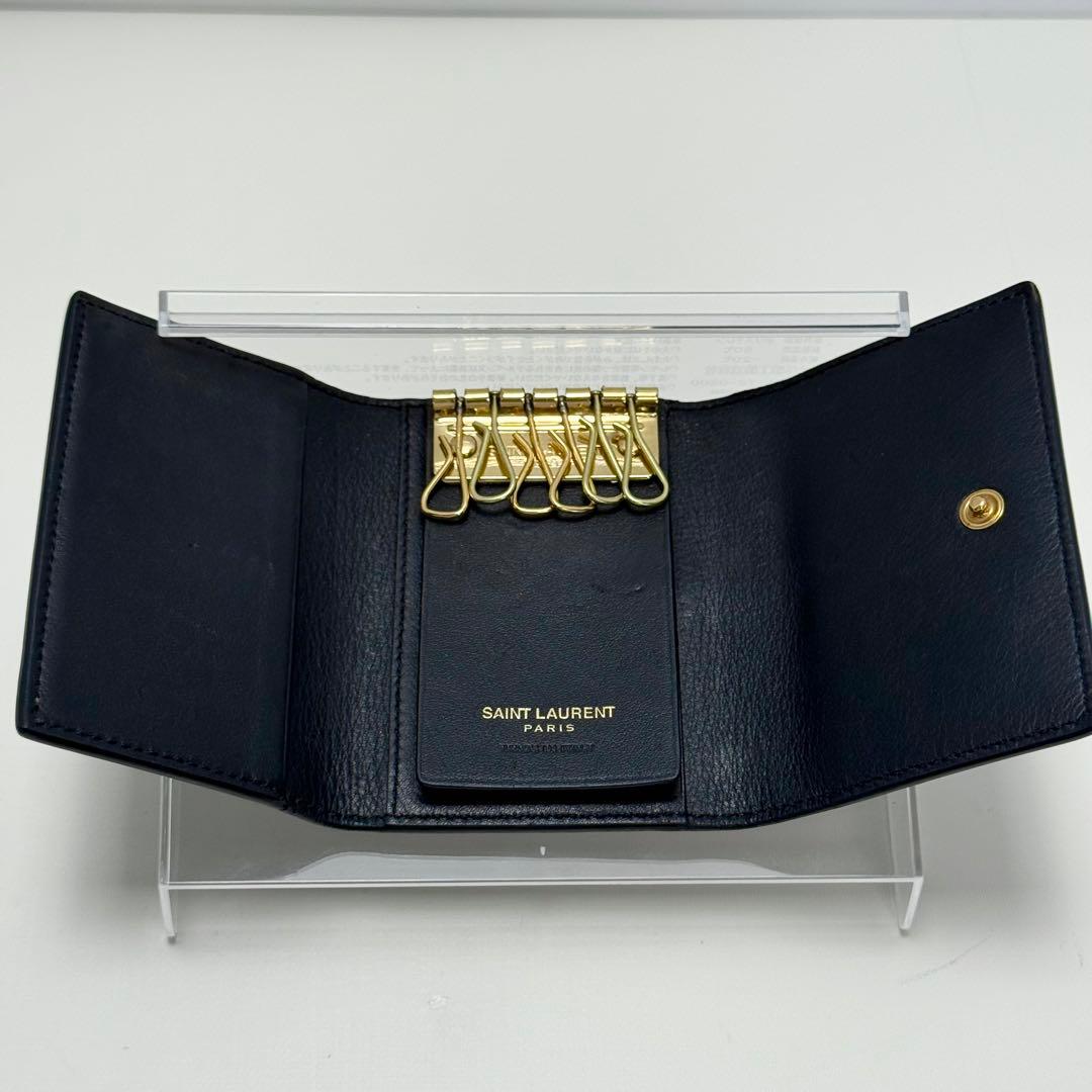 ✨箱付✨サンローラン キーケース 6連 カサンドラ 本革 カード 袋付 男女兼用