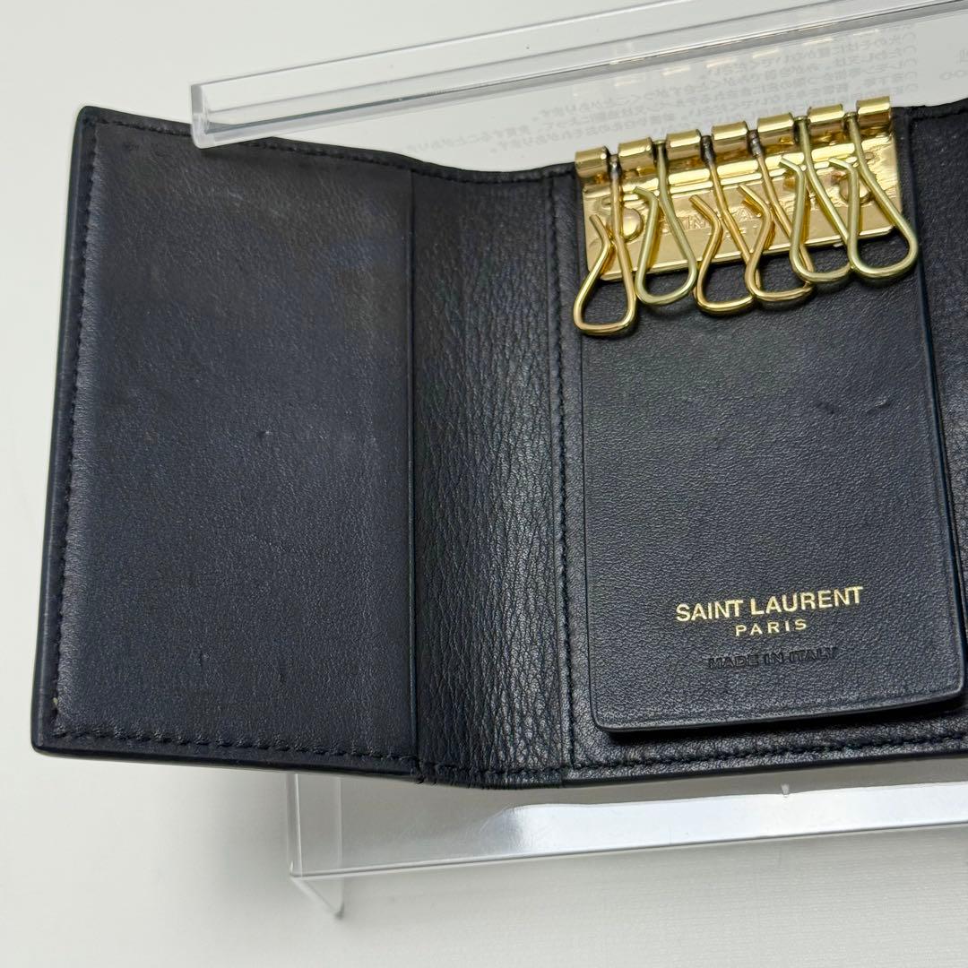 ✨箱付✨サンローラン キーケース 6連 カサンドラ 本革 カード 袋付 男女兼用