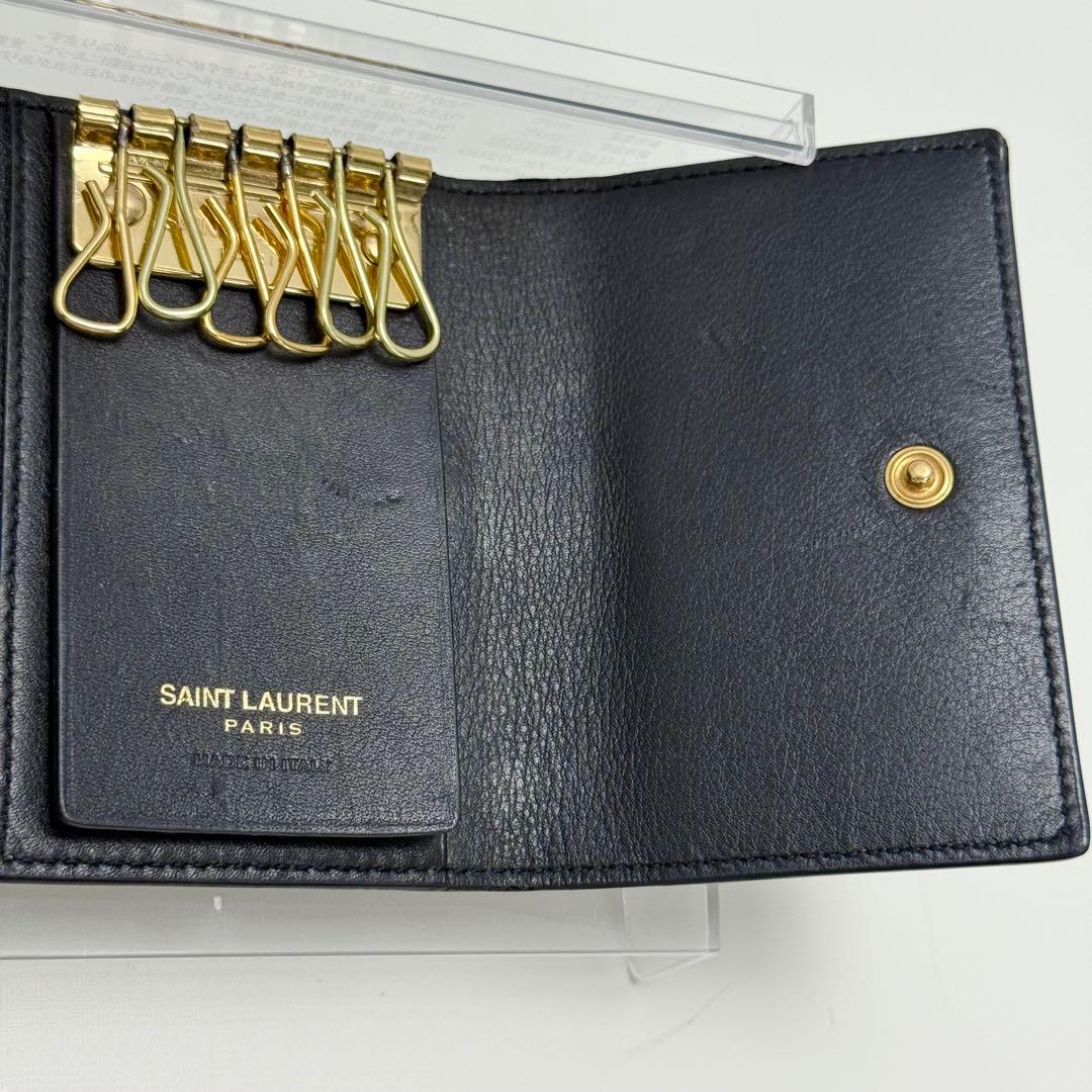 ✨箱付✨サンローラン キーケース 6連 カサンドラ 本革 カード 袋付 男女兼用