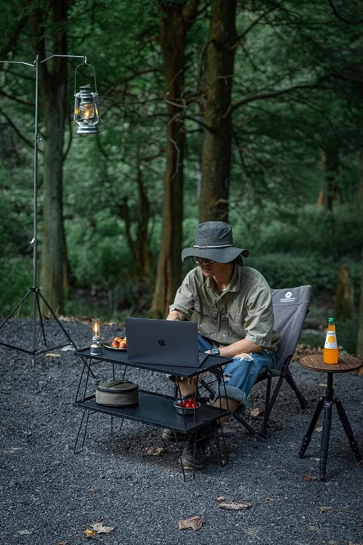 アウトドア キャンプ フィールドラック アルミ天板 セット 黒