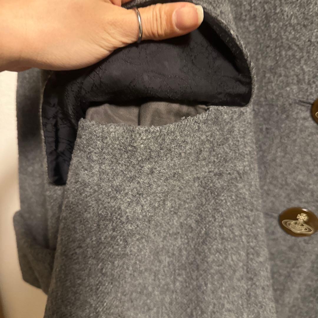 RED LABEL グレー ダブルブレスト ピーコート