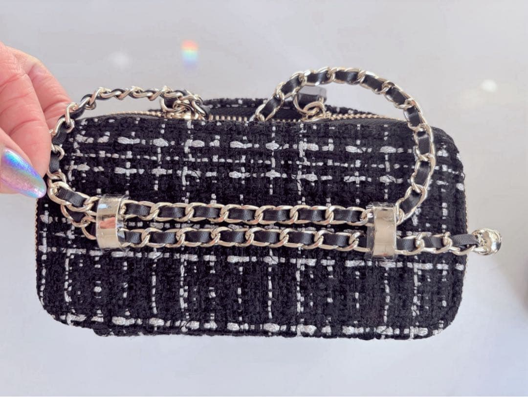 CHANEL シャネル　ノベルティ　チェーン　ショルダーバッグ　ツイード