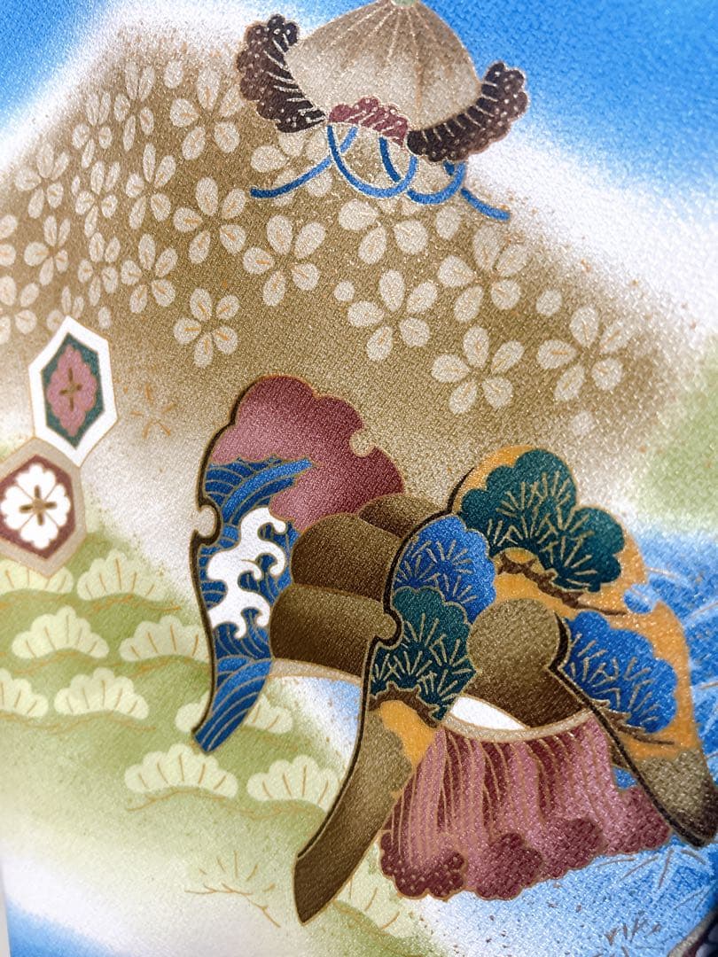 鮮やかなブルー♡七五三　5歳　男の子　フルセット　一式　青系　兜