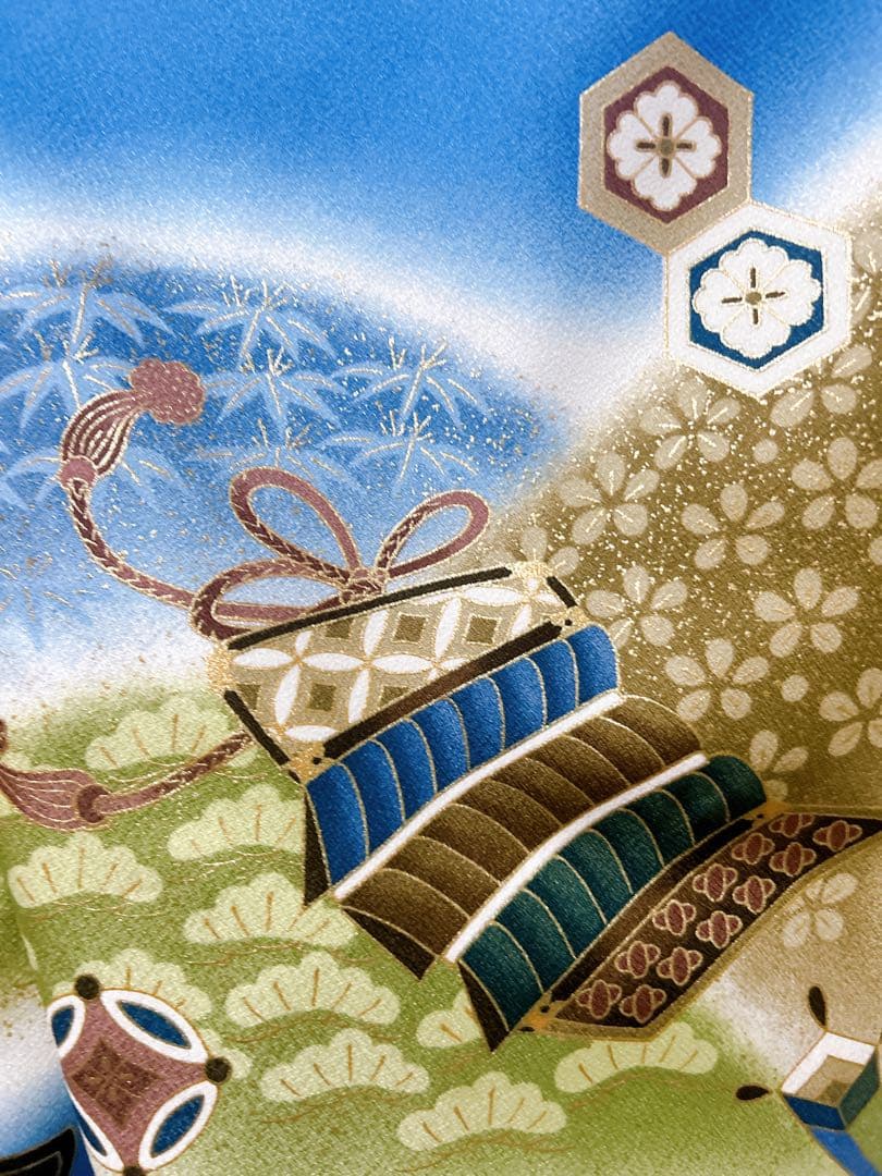 鮮やかなブルー♡七五三　5歳　男の子　フルセット　一式　青系　兜