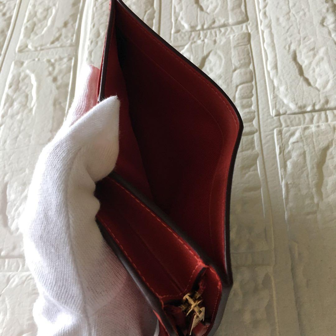 新品 コーチ COACH 二つ折り 財布 ブラウン レッド