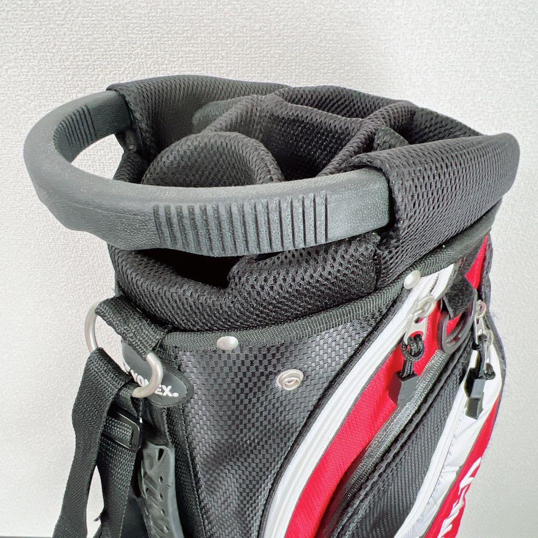 ヨネックス YONEX キャディバッグ 8分割 スタンド式 軽量 レッドブラック