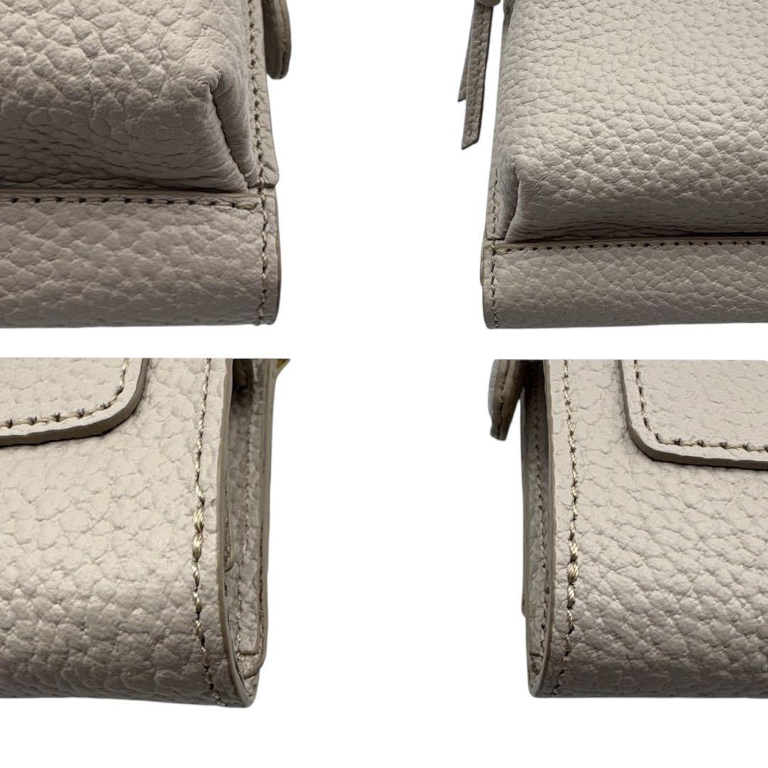 極美品 IANNE ラポシュ スマホショルダー ベージュ ATAO アタオ 本革