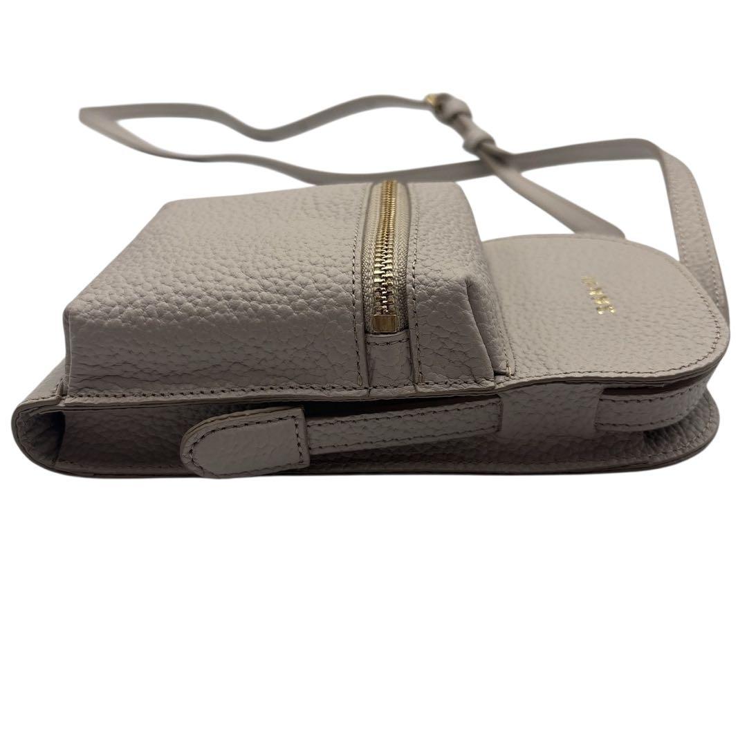 極美品 IANNE ラポシュ スマホショルダー ベージュ ATAO アタオ 本革