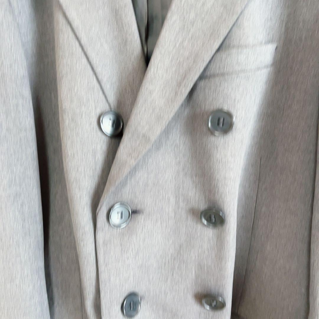 美品25年UNIQLO:C テーラードジャケット ダブルブレスト グレー L