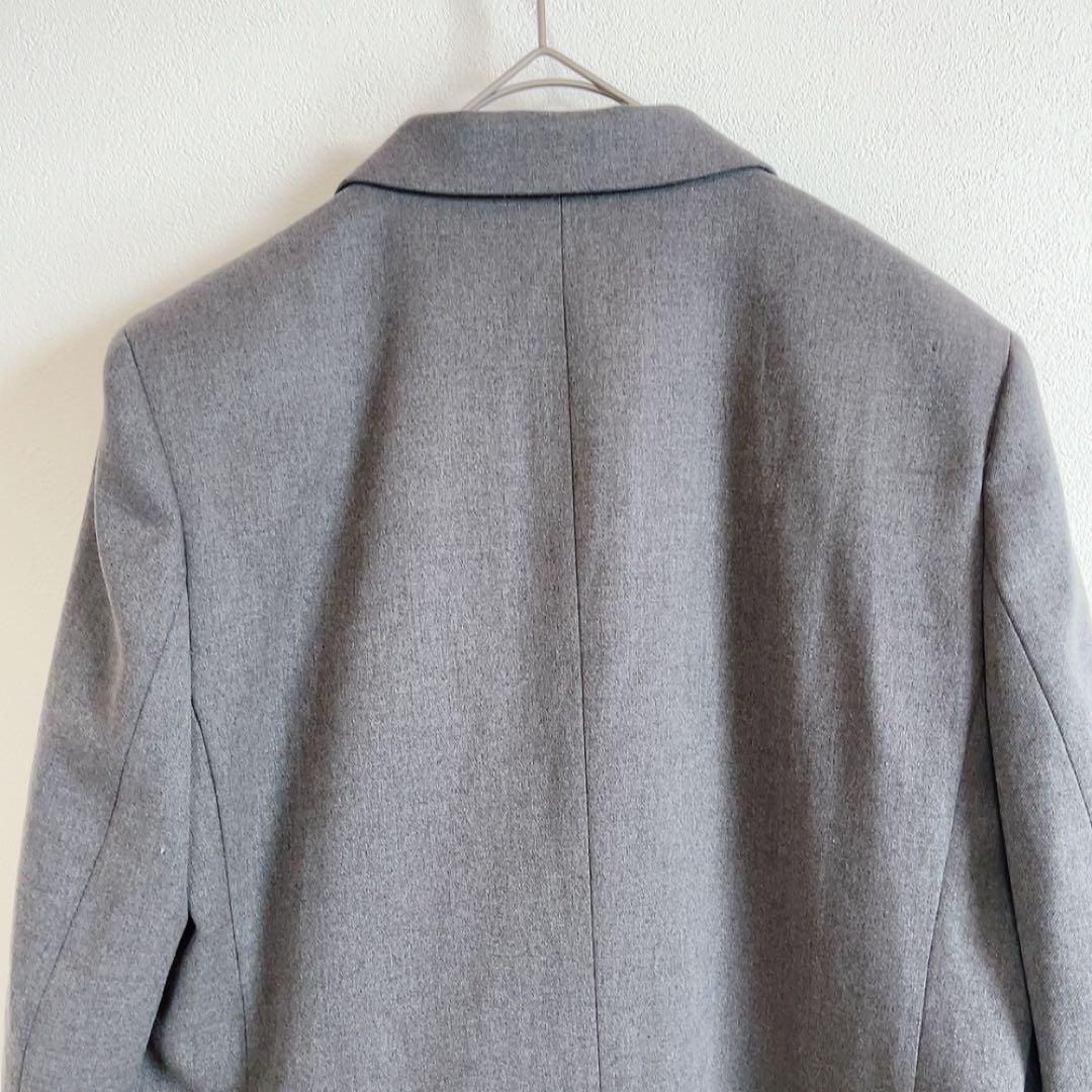 美品25年UNIQLO:C テーラードジャケット ダブルブレスト グレー L