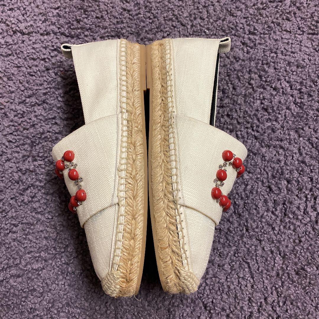 ロジェヴィヴィエ　エスパドリーユ　ストーン付き　サイズ37