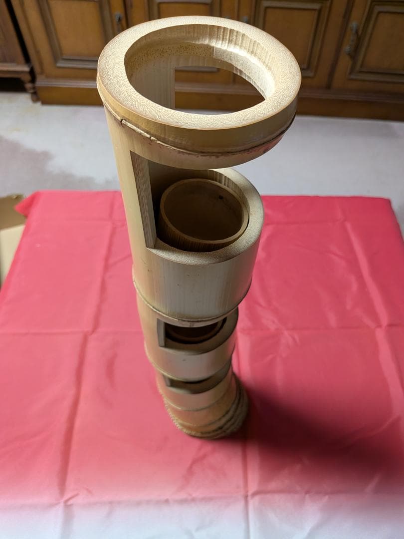 根付竹花入（三重切）