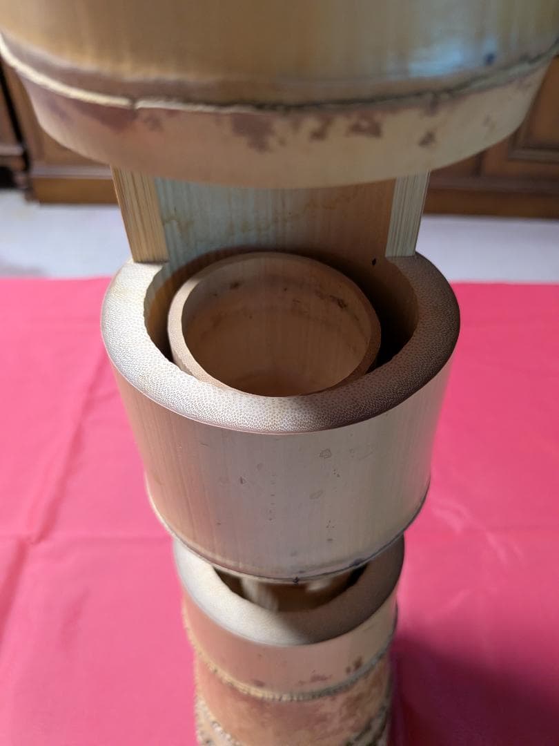 根付竹花入（三重切）