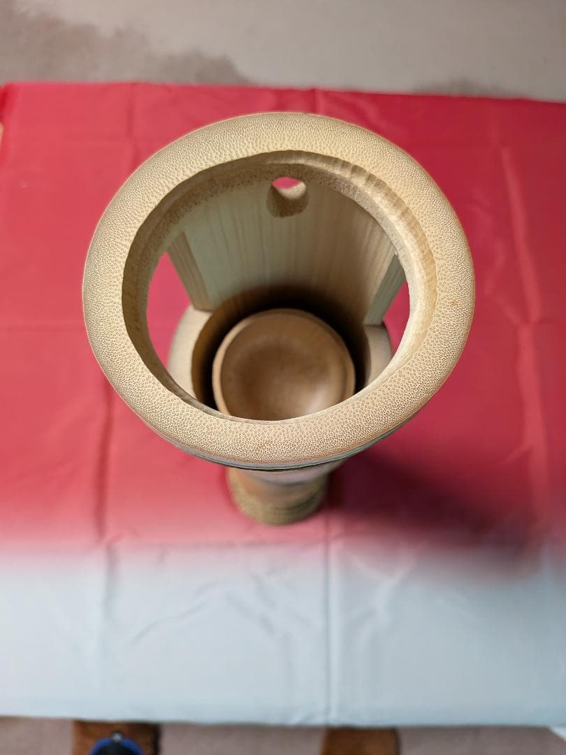 根付竹花入（三重切）