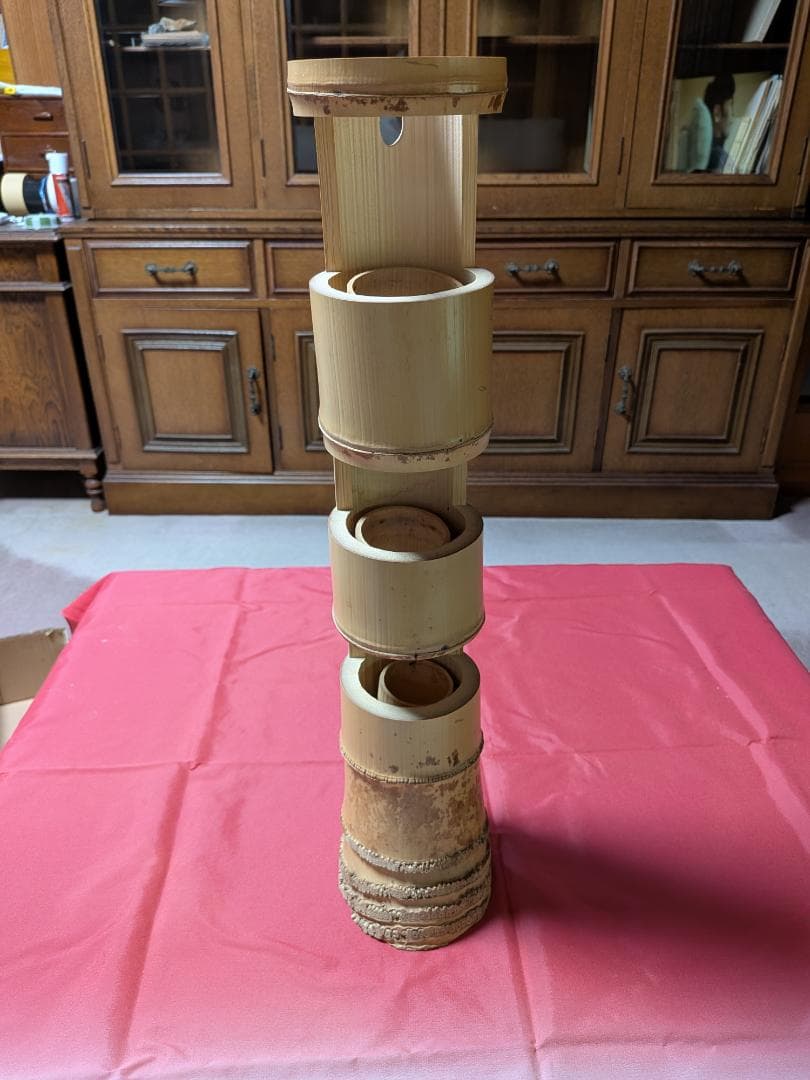 根付竹花入（三重切）