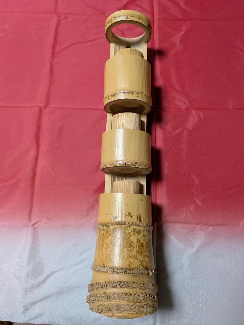 根付竹花入（三重切）