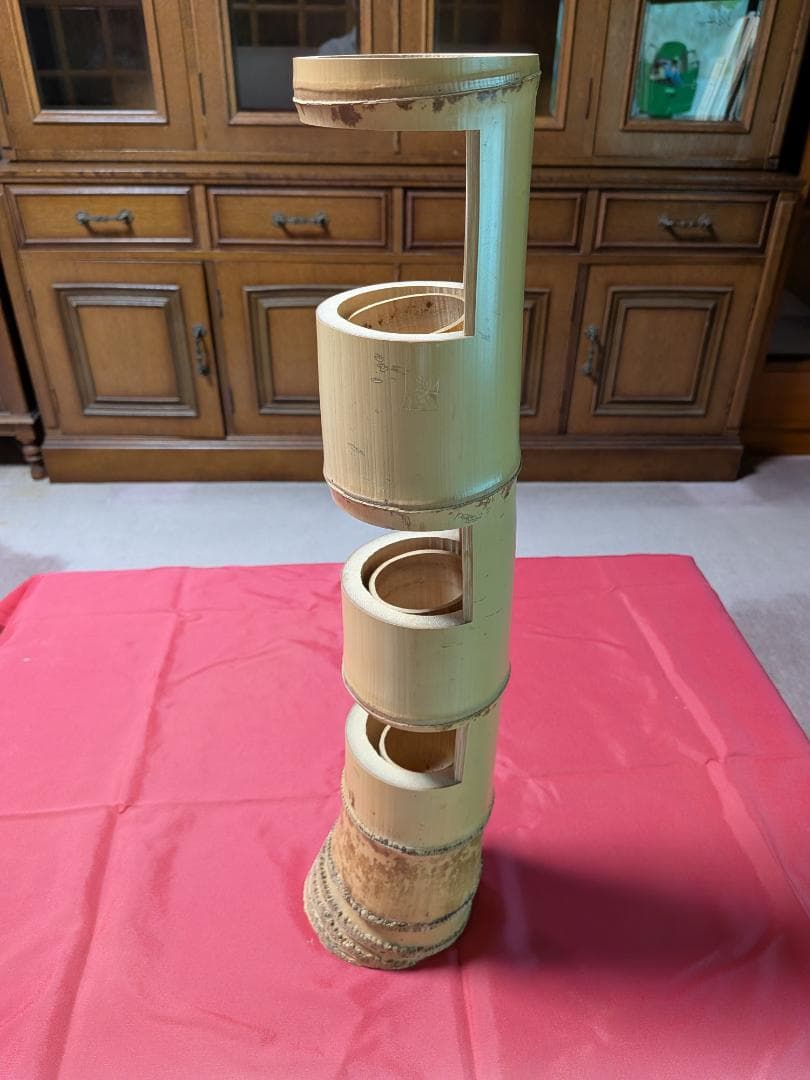 根付竹花入（三重切）