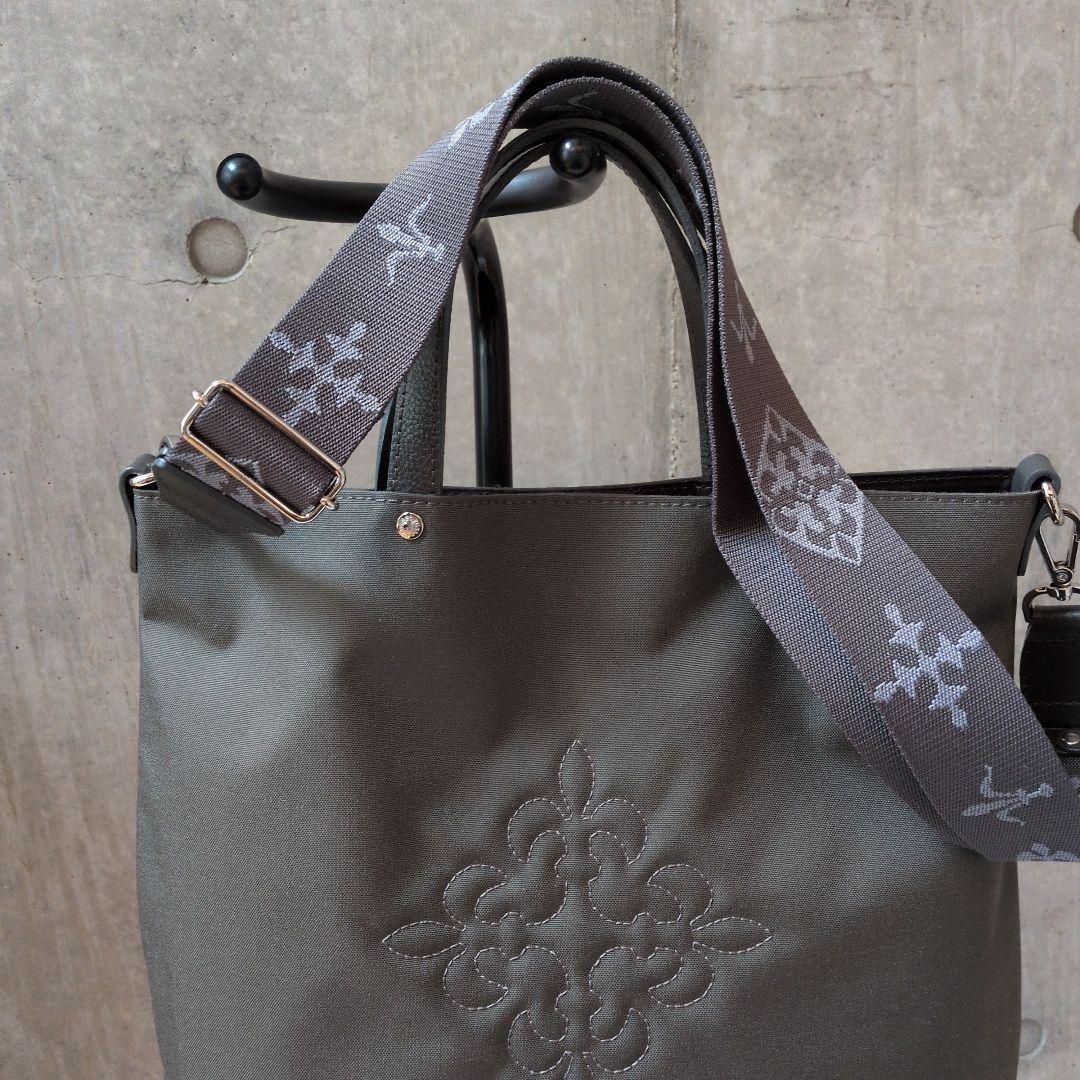 russet　ラシット　ナイロン2wayショルダー　トートバック　グレー