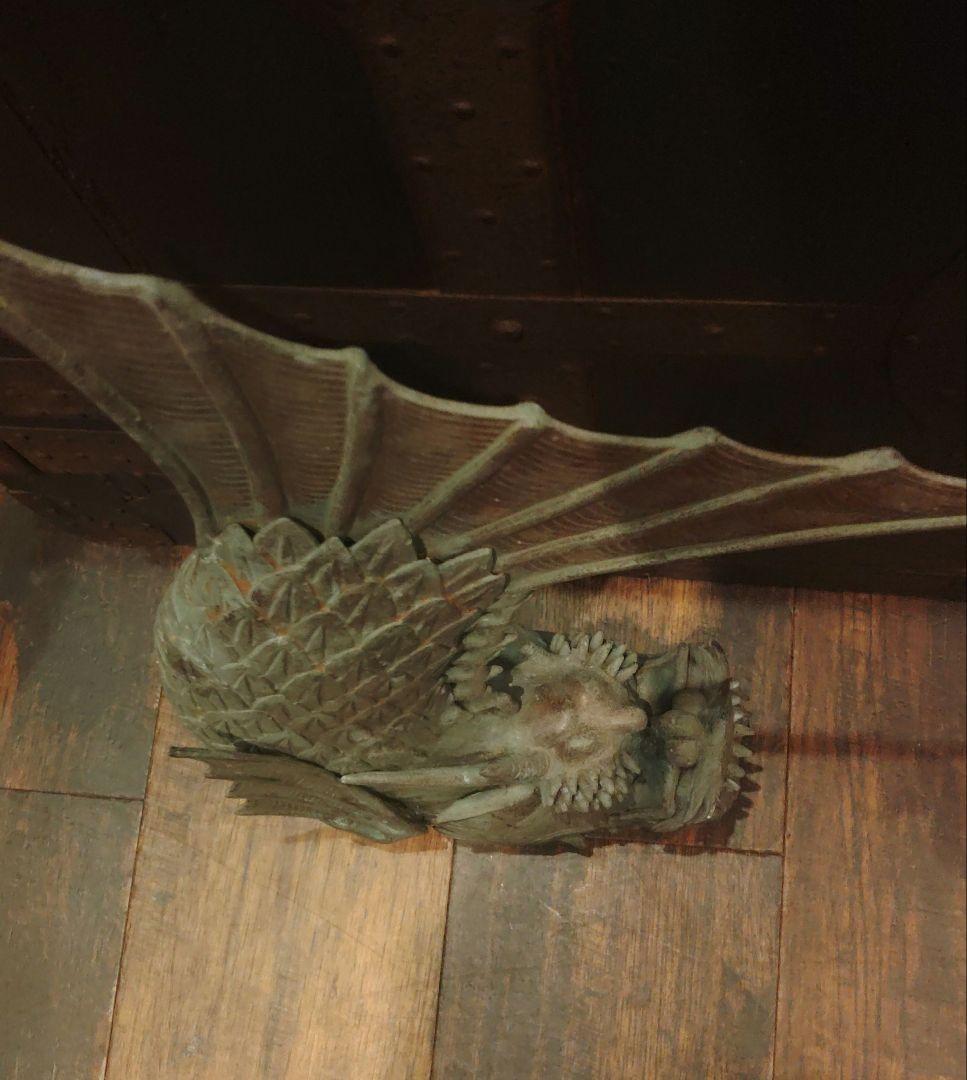 鯱　シャチホコ　古銅製　骨董　アンティーク　ミ10