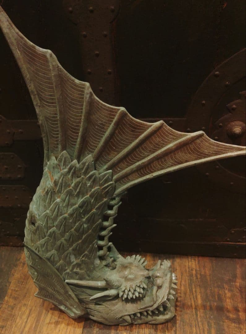 鯱　シャチホコ　古銅製　骨董　アンティーク　ミ10