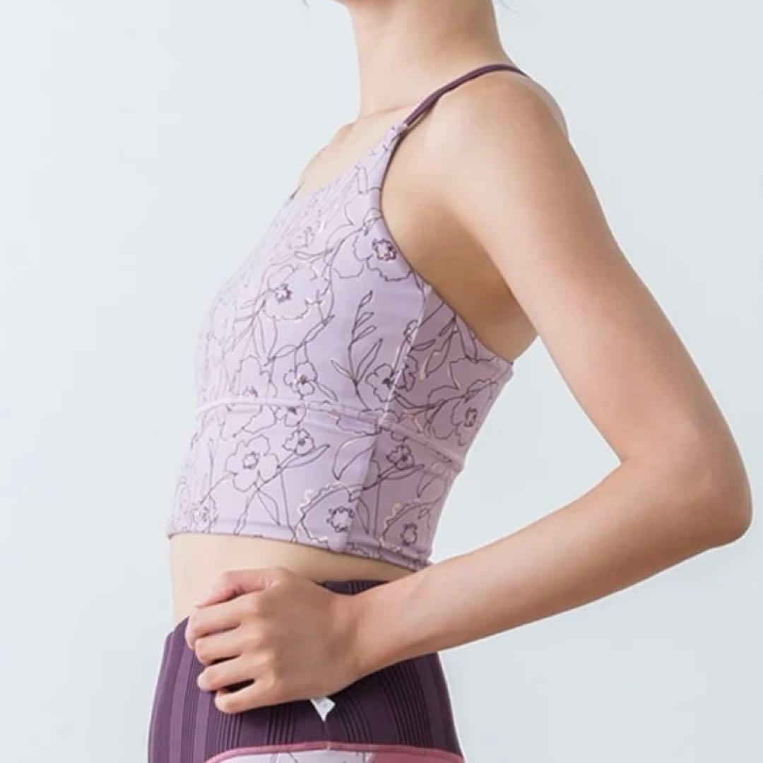 SUKALAドローイングフラワーセパレートタンクトップ&ブラトップセット M